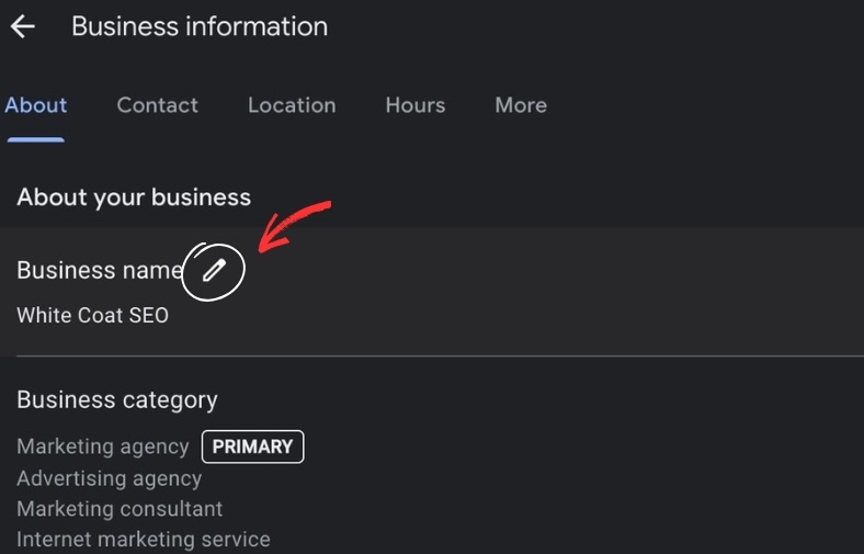 Edit Business Name in Google Business Profile
