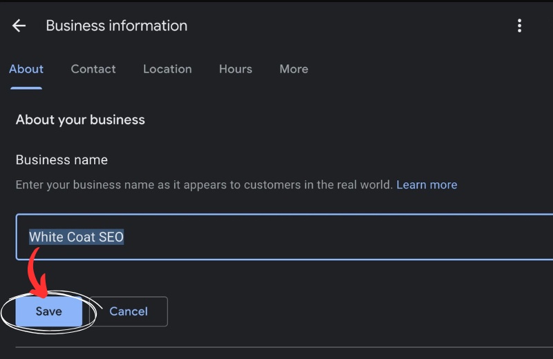 Change Business Name in Google Business Profile
